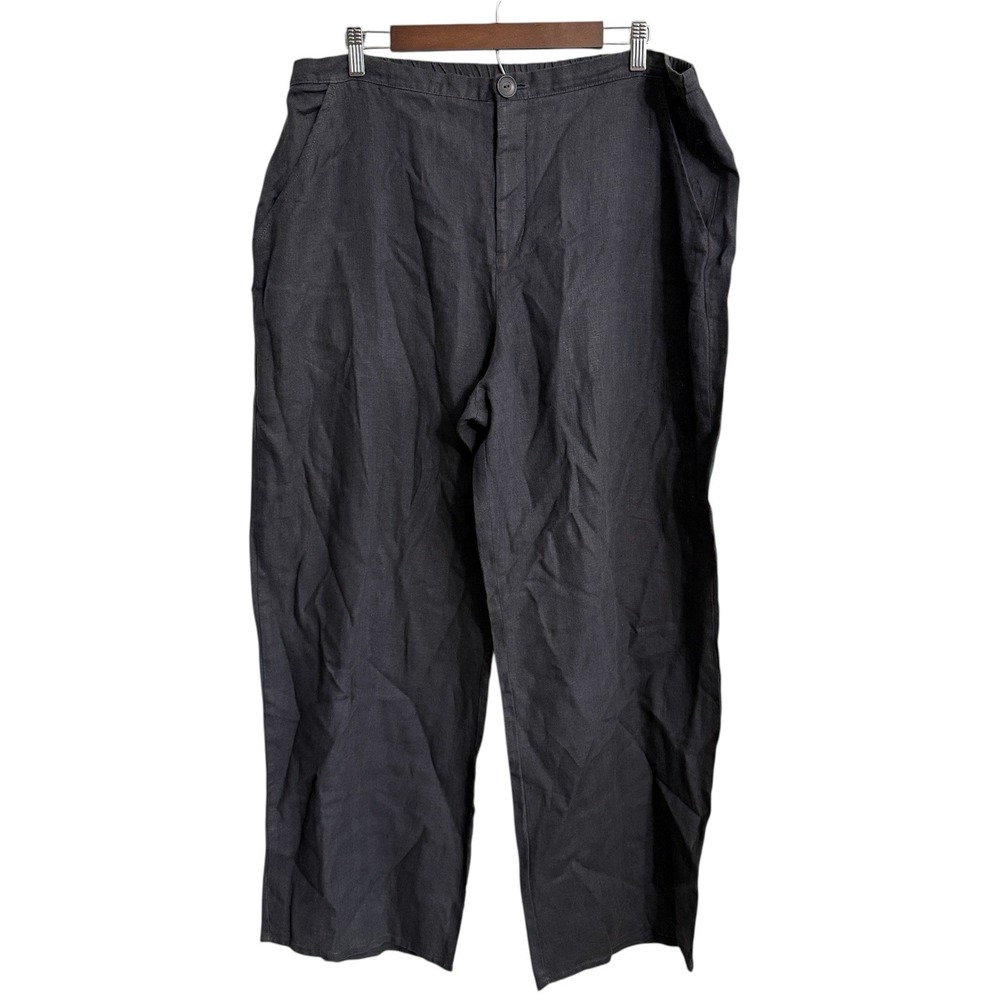Flax Black Wide Leg Pants